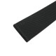 HNS BLACK SILICONE DIVER RUBBER GRID WATCH STRAP WITH DEPLOYMENT BUCKLE