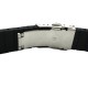 HNS BLACK SILICONE DIVER RUBBER GRID WATCH STRAP WITH DEPLOYMENT BUCKLE