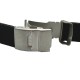 HNS BLACK SILICONE DIVER RUBBER GRID WATCH STRAP WITH DEPLOYMENT BUCKLE