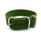 HNS Olive Drab Heavy  Duty Ballistic Nylon Watch Strap With 3 Matt Stainless Steel Rings