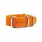 HNS Dark Orange Heavy  Duty Ballistic Nylon Watch Strap With 5 Polished Stainless Steel Rings