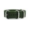 HNS Olive Drab Heavy Duty Ballistic Nylon Watch Strap With 5 Polished Stainless Steel Rings