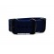 HNS Navy Blue Heavy Duty Ballistic Nylon Watch Strap With 3 PVD Coated Stainless Steel Rings