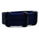 HNS Navy Blue Heavy Duty Ballistic Nylon Watch Strap With 3 PVD Coated Stainless Steel Rings