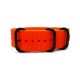 HNS Orange Heavy Duty Ballistic Nylon Watch Strap With 3 PVD Coated Stainless Steel Rings