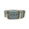HNS Light Grey Heavy Duty Ballistic Nylon Watch Strap With 3 Rose Gold Plated Stainless Steel Rings