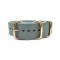 HNS Light Grey Heavy Duty Ballistic Nylon Watch Strap With 3 Rose Gold Plated Stainless Steel Rings