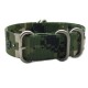 HNS Camouflage Desert Heavy Duty Ballistic Nylon Watch Strap With 5 Matt Stainless Steel Rings