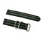 HNS 2 Pieces James Bond 007 Black & Grey Heavy Duty Ballistic Nylon Watch Strap With 3 Matt Stainless Steel Rings