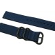 HNS 2 Pieces Navy Heavy Duty Ballistic Nylon Watch Strap With 3 PVD Coated Stainless Steel Rings