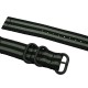 HNS 2 Pieces James Bond 007 Black & Grey Heavy Duty Ballistic Nylon Watch Strap With 3 PVD Coated Stainless Steel Rings