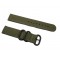 HNS 2 Pieces Olive Heavy Duty Ballistic Nylon Watch Strap With 3 PVD Coated Stainless Steel Rings