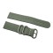 HNS 2 Pieces Dark Grey Heavy Duty Ballistic Nylon Watch Strap With 3 Matt Stainless Steel Rings