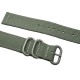 HNS 2 Pieces Dark Grey Heavy Duty Ballistic Nylon Watch Strap With 3 Matt Stainless Steel Rings