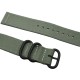 HNS 2 Pieces Dark Grey Heavy Duty Ballistic Nylon Watch Strap With 3 PVD Coated Stainless Steel Rings