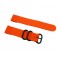 HNS 2 Pieces Orange Heavy Duty Ballistic Nylon Watch Strap With 3 PVD Coated Stainless Steel Rings