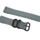 HNS 2 Pieces Grey Heavy Duty Ballistic Nylon Watch Strap With 3 PVD Coated Stainless Steel Rings