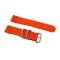 HNS 2 Pieces Orange  Heavy Duty Ballistic Nylon Watch Strap With 3 Matte  Stainless Steel Rings