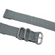 HNS 2 Pieces Grey Heavy Duty Ballistic Nylon Watch Strap With 3 Matte  Stainless Steel Rings