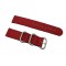 HNS 2 Pieces Red Heavy Duty Ballistic Nylon Watch Strap With 3 Matte  Stainless Steel Rings