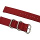 HNS 2 Pieces Red Heavy Duty Ballistic Nylon Watch Strap With 3 Matte  Stainless Steel Rings