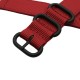 HNS 2 Pieces Red Heavy Duty Ballistic Nylon Watch Strap With 3 PVD Coated Stainless Steel Rings