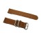 HNS 2 Pieces Khaki Heavy Duty Ballistic Nylon Watch Strap With 3 Matte Stainless Steel Rings
