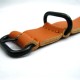 HNS Handmade Reto Style Honey Calf Leather Watch Strap With 3 PVD Coated Stainless Steel Rings