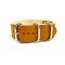 HNS Handmade Merigold Calf Leather Watch Strap With 5 Polished Stainless Steel Rings