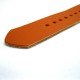 HNS Handmade Reto Style Brown Calf Leather Watch Strap With 3 PVD Coated Stainless Steel Rings