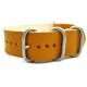 HNS Handmade Merigold Calf Leather Watch Strap With 5 Matt Stainless Steel Rings