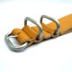 HNS Handmade Merigold Calf Leather Watch Strap With 5 Matt Stainless Steel Rings