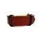 HNS Handmade Reto Style Coffee Calf Leather Watch Strap With 3 PVD Coated Stainless Steel Rings