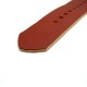 HNS Handmade Reto Style Coffee Calf Leather Watch Strap With 3 PVD Coated Stainless Steel Rings