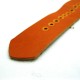 HNS Handmade Antique Vintage Style Honey Calf Leather Watch Strap With 3 PVD Coated Stainless Steel Rings