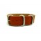 HNS Handmade Nut Brown Calf Leather Watch Strap With 5 Matt Stainless Steel Rings
