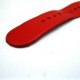 HNS Handmade Red Calf Leather Watch Strap With 5 Matt Stainless Steel Rings
