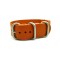 HNS Handmade Honey Calf Leather Watch Strap With 5 Matt Stainless Steel Rings