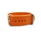 HNS Handmade Honey Calf Leather Watch Strap With 3 Matt Stainless Steel Rings