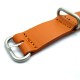 HNS Handmade Honey Calf Leather Watch Strap With 3 Matt Stainless Steel Rings