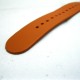 HNS Handmade Honey Calf Leather Watch Strap With 3 Matt Stainless Steel Rings