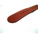 HNS Handmade Red Brown Calf Leather Watch Strap With 3 Matt Stainless Steel Rings