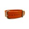HNS Handmade Honey Brown Calf Leather Watch Strap With 3 Matt Stainless Steel Rings