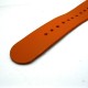 HNS Handmade Honey Brown Calf Leather Watch Strap With 3 Matt Stainless Steel Rings