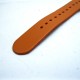 HNS Handmade Honey Calf Leather Watch Strap With 5 Polished Stainless Steel Rings