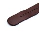 HNS Handmade Dark Brown Calf Leather Watch Strap With 5 Polished Stainless Steel Rings