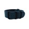 HNS Handmade Antique Vintage Style Blue Calf Leather Watch Strap With 5 PVD Coated Stainless Steel Rings
