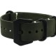 HNS Handmade Antique Vintage Style Olive Calf Leather Watch Strap With PVD Coated PRE-V Buckle