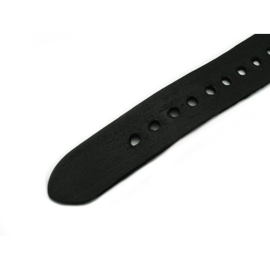 HNS Handmade Antique Vintage Style Black Calf Leather Watch Strap With PVD Coated PRE-V Buckle