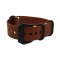 HNS Handmade Antique Vintage Style Honey Calf Leather Watch Strap With PVD Coated PRE-V Buckle
